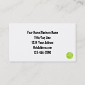 Carte De Visite Green Tennis Ball LOVE (Dos)