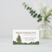 Carte De Visite Green Tree Landscaping Yard Tree Service Entrepris (Debout devant)