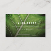 Carte De Visite Green Tropical Leaf Minimalist Photo Spa Wellness (Devant)