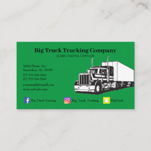 Carte De Visite Green Trucking Company