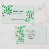 Carte De Visite Green Vines Design d'entreprise (Devant / Derrière)