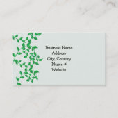 Carte De Visite Green Vines Design d'entreprise (Dos)