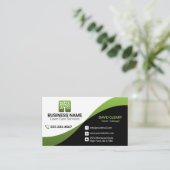 Carte De Visite Green Wave Professional Tree Lawn Care (Debout devant)