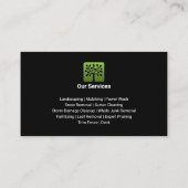 Carte De Visite Green Wave Professional Tree Lawn Care (Dos)