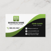 Carte De Visite Green Wave Professional Tree Lawn Care (Devant)