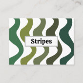 Carte De Visite Green Wavy Stripes (Devant)