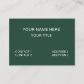 Carte De Visite Green Wavy Stripes (Dos)