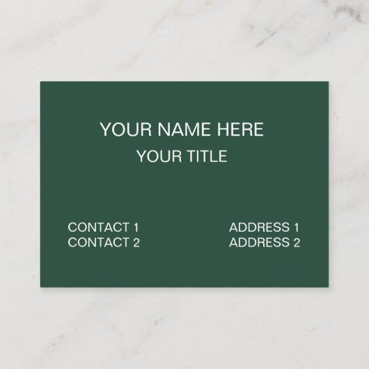 Carte De Visite Green Wavy Stripes (Dos)