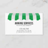 Carte De Visite Green White Awning Services Nettoyage Professionne (Devant)