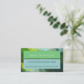 Carte De Visite green yellow stylisal (Debout devant)