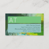 Carte De Visite green yellow stylisal (Dos)