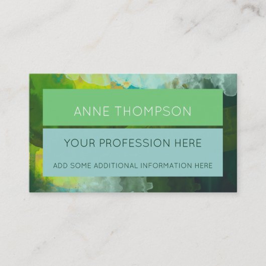 Carte De Visite green yellow stylisal (Devant)