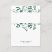 Carte De Visite Greenery Earring Display Holder Card (Devant)