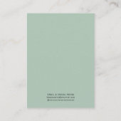 Carte De Visite Greenery Earring Display Holder Card (Dos)