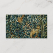 Carte De Visite GREENERY, FOREST ANIMALS Pheasant, Fox, Green Flor (Dos)