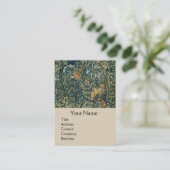 Carte De Visite GREENERY, FOREST ANIMALS Pheasant, Fox, Green Flor (Debout devant)