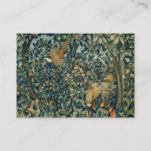 Carte De Visite GREENERY, FOREST ANIMALS Pheasant, Fox, Green Flor (Dos)