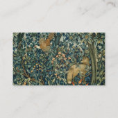 Carte De Visite GREENERY, FOREST ANIMALS Pheasant, Fox, Green Flor (Dos)