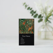 Carte De Visite GREENERY, FOREST ANIMALS Pheasant, Fox, Green Flor (Debout devant)
