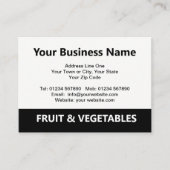 Carte De Visite Greengrocage Fruit & Légumes Code QR Business Ca (Devant)