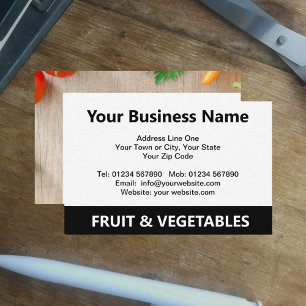 Carte De Visite Greengrocage Fruit & Légumes Code QR Business Ca