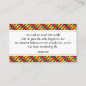 Carte De Visite GRENADA Écriture chrétienne Jean 3:16 (Dos)