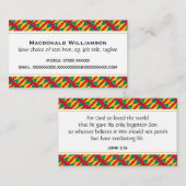 Carte De Visite GRENADA Écriture chrétienne Jean 3:16 (Devant / Derrière)