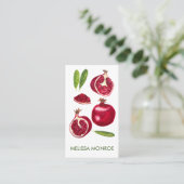 Carte De Visite Grenades Fruits d'automne illustrés (Debout devant)