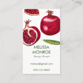 Carte De Visite Grenades Fruits d'automne illustrés (Dos)