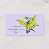 Carte De Visite Grenouille à arbre rouge (Devant)