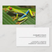 Carte De Visite Grenouille à oreilles rouges (Devant / Derrière)