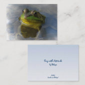 Carte De Visite Grenouille avec Attitude ATC (Devant / Derrière)