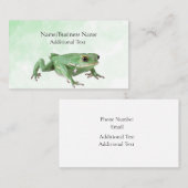 Carte De Visite Grenouille/Carte de visite amphibien (Devant / Derrière)