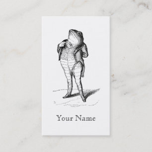 Carte De Visite Grenouille Géniale Dans Les Queues De Manteau