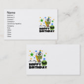 Carte De Visite Grenouille Hoppy 1er Anniversaire T-shirts et cade (Devant / Derrière)