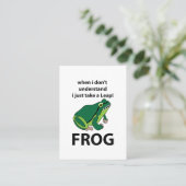 Carte De Visite Grenouille Je Prends Juste Une Grenouille À Leap (Debout devant)