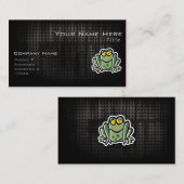 Carte De Visite Grenouille mignonne ; Cool (Devant / Derrière)