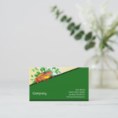 Carte De Visite Grenouille orange et jaune (Debout devant)