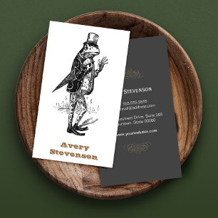 Carte De Visite Grenouille Vintage pour hommes Hipster