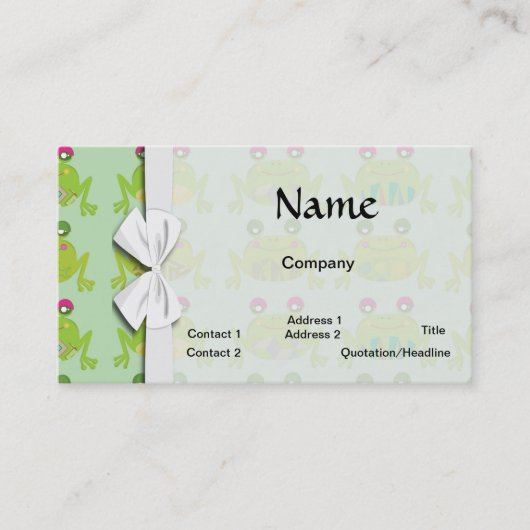 Carte De Visite grenouilles funky froggy (Devant)