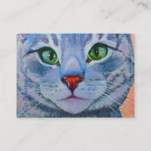 Carte De Visite Grey Cat Double face ACEO (Dos)