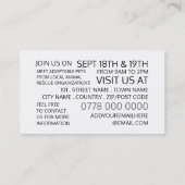 Carte De Visite Grey Cat on Grass, Pet Adoption Evénement Publicit (Dos)