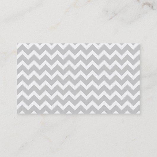 Carte De Visite Grey Chevron (Dos)