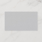 Carte De Visite Grey Chevron et Polka Dot (Dos)
