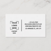 Carte De Visite Grey Elegant Minimalist Cleaning Company  (Dos)