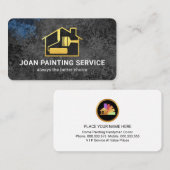Carte De Visite Grey Grunge Paint Painter Service (Devant / Derrière)