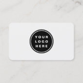 Carte De Visite Grey Logo QR Code Professional (Dos)