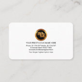 Carte De Visite Grey Number Waves Comptable (Dos)