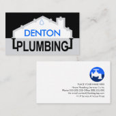 Carte De Visite Grey PLUMBING Pipe Frame (Devant / Derrière)