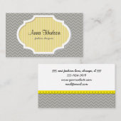 Carte De Visite Grey Zigzag, Grey Chevron, Motif géométrique (Devant / Derrière)